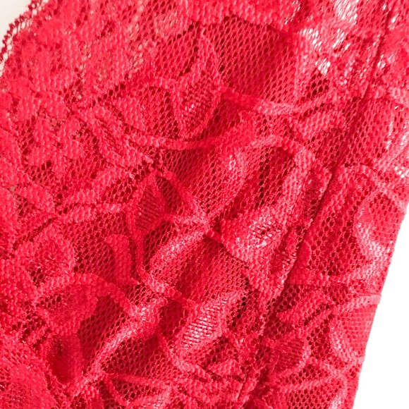 Bebe Red Lace Bodycon Dress - Picture 3 of 11